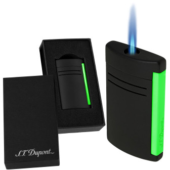 S.T. Dupont Fluo MaxiJet Torch Lighter -  Black/Green Lighter