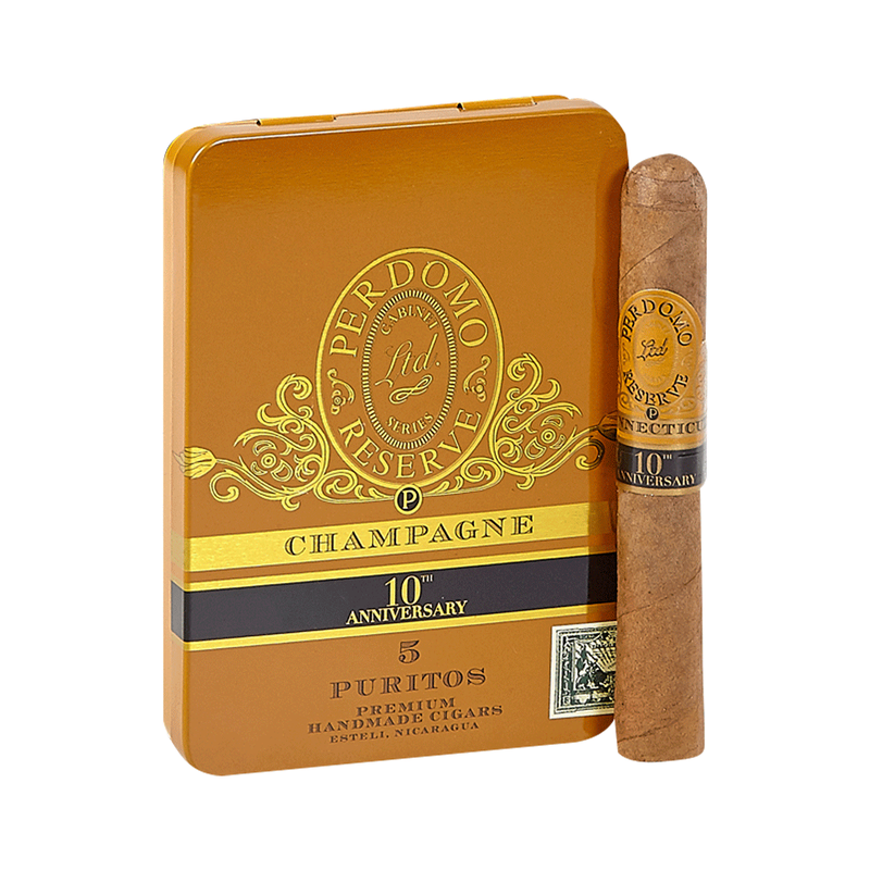 Perdomo Reserve 10th Anniversary Champagne Cigars Petite Corona Pack of 5