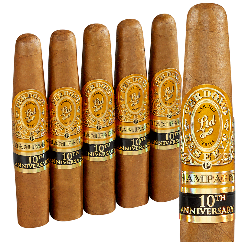 Perdomo Reserve 10th Anniversary Champagne Cigars Figurado Pack of 5