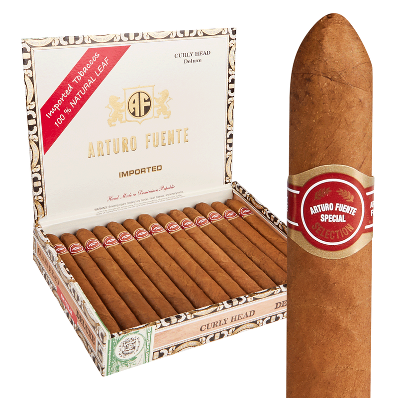 Artuto Fuente Curly Head Deluxe Lancero/Panatela Box of 25