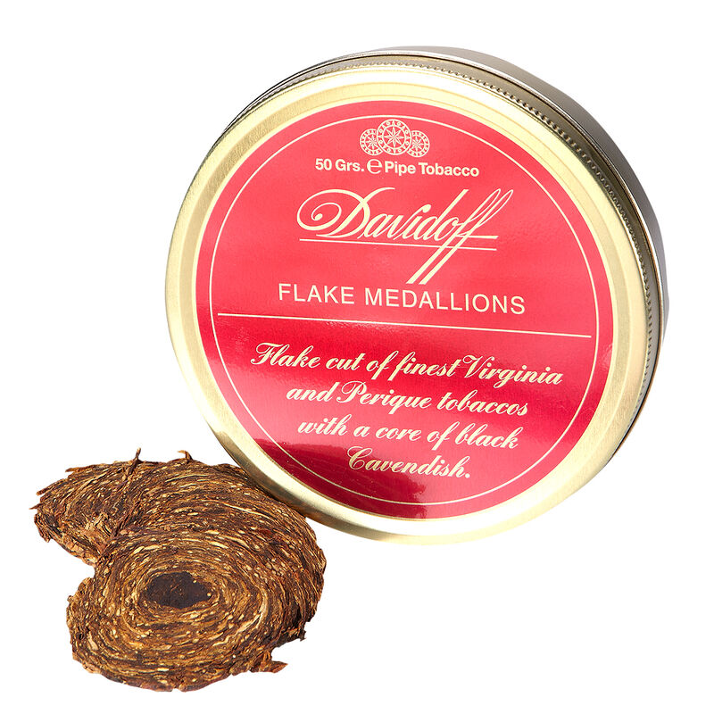 Davidoff Pipe Tobacco Flake Medallions 1.75 Ounce Tin