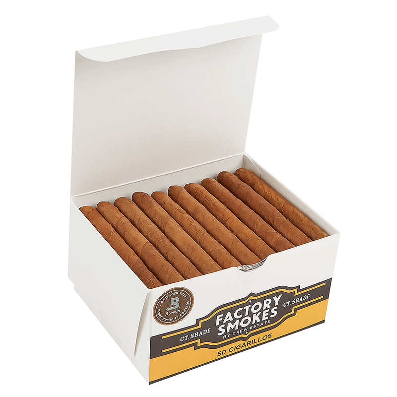 Drew Estate Factory Smokes Connecticut Shade Cigarillos Box of 50