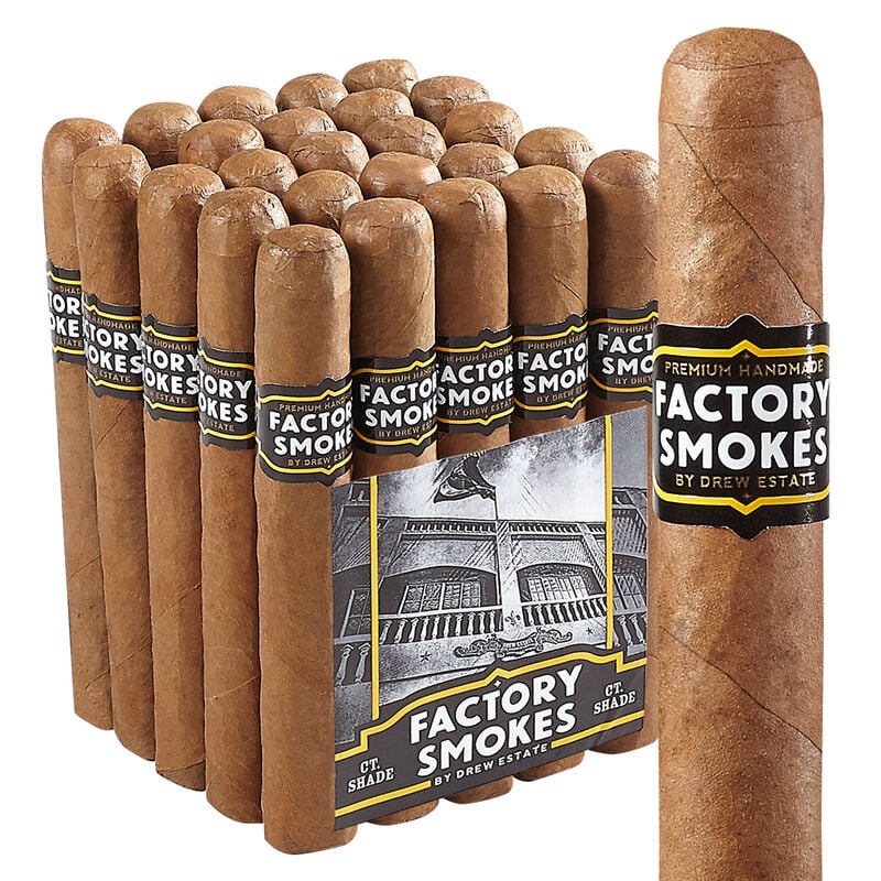 Drew Estate Factory Smokes Connecticut Shade Robusto Pack of 25