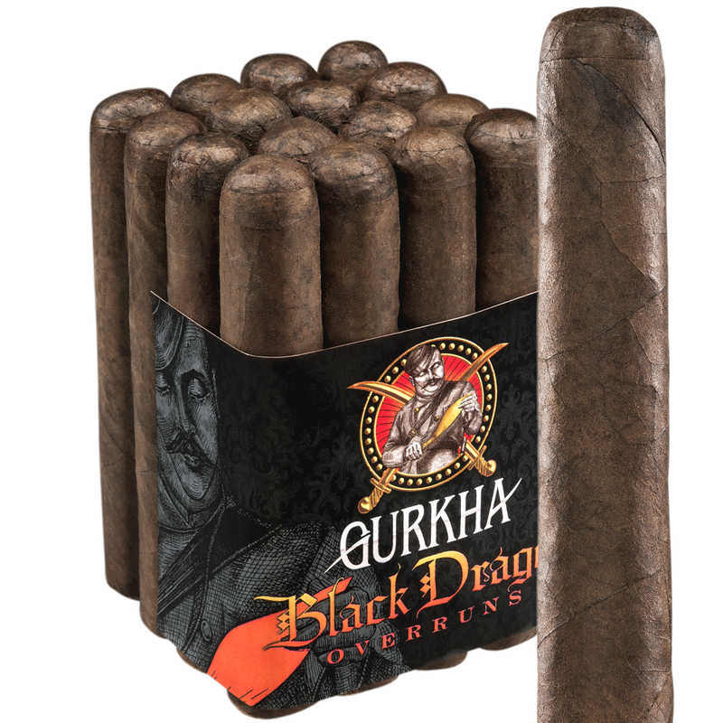 Gurkha Black Dragon Overruns Cigars Robusto Pack of 16
