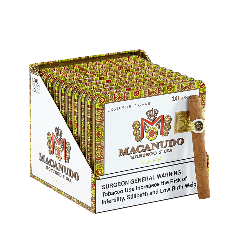 Macanudo Cafe Ascots Connecticut - Cigarillos Pack of 100