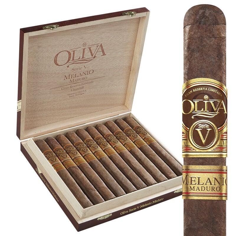 Oliva Serie V Melanio Maduro Cigars Churchill Box of 10