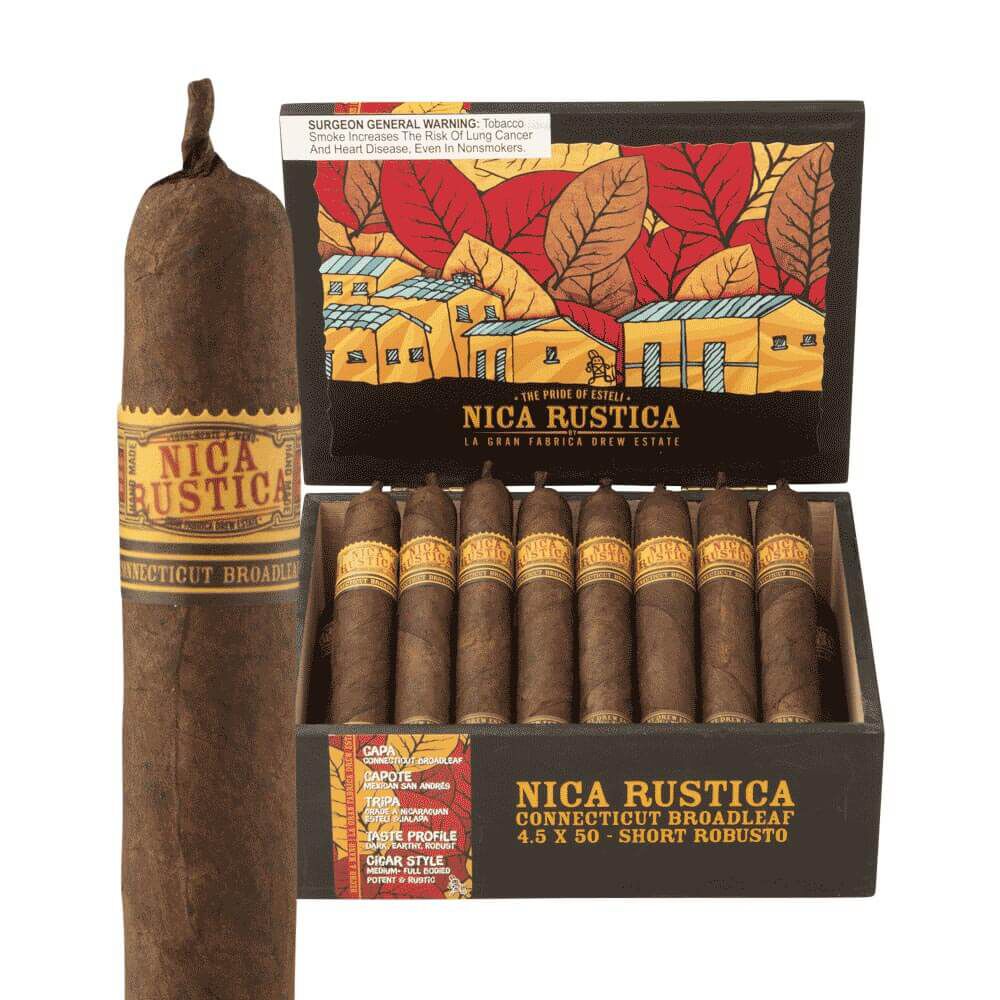 Nica Rustica Broadleaf Short Robusto Box of 25