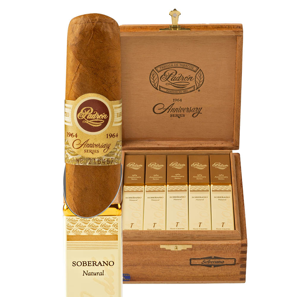 Padron 1964 Anniversary Series Soberano Tube Natural Box of 15