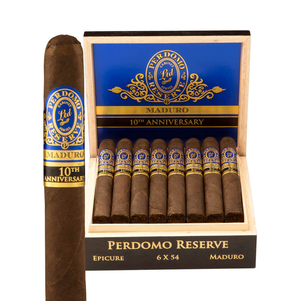 Perdomo Reserve 10th Anniversary Box Pressed Maduro Epicure Box of 25