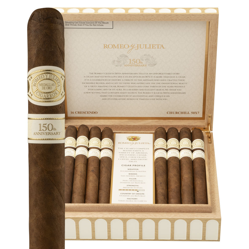 Romeo y Julieta 150th Anniversary Crescendo Box of 16