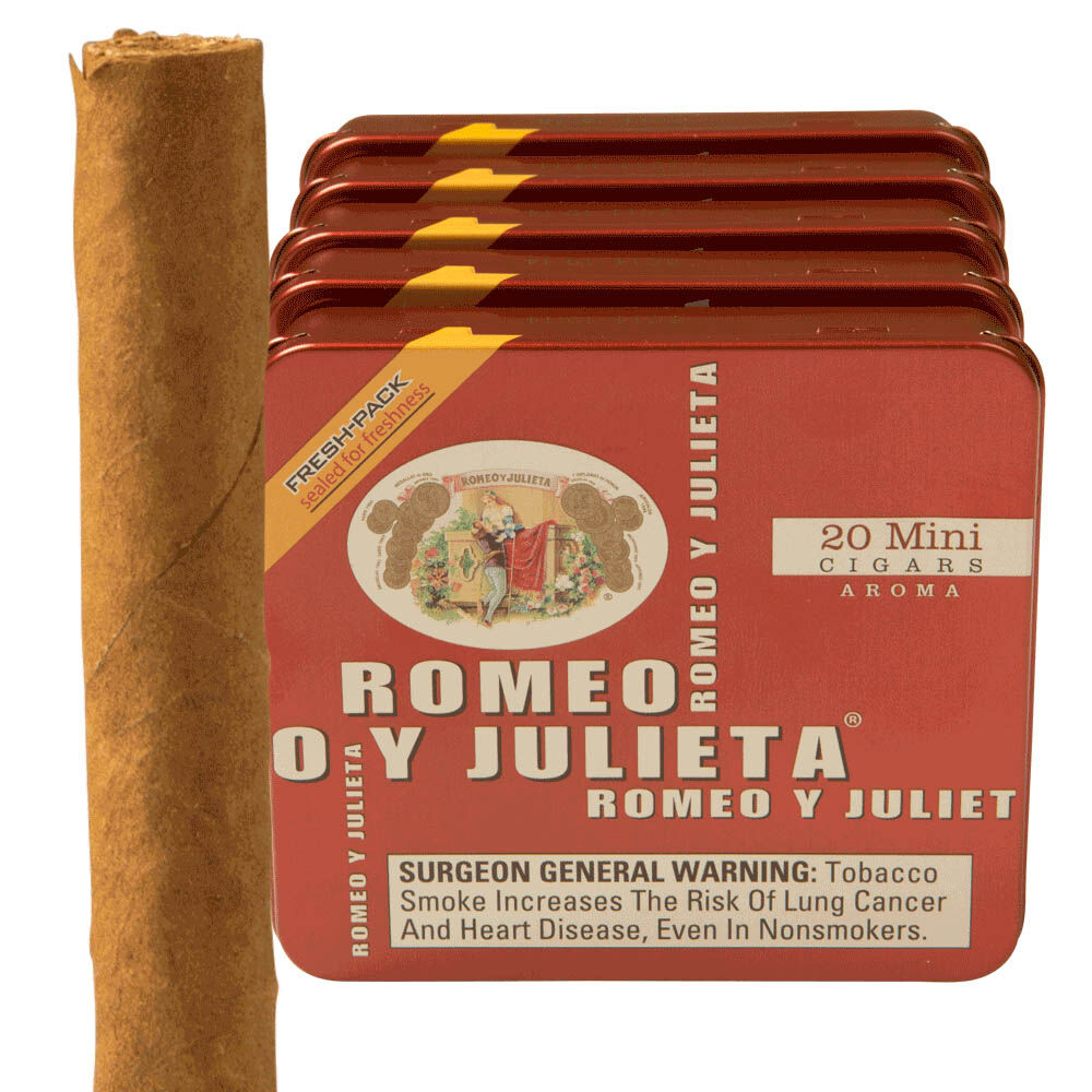 Romeo y Julieta 1875 Mini Red Aroma 5 tins of 20 (100 total)