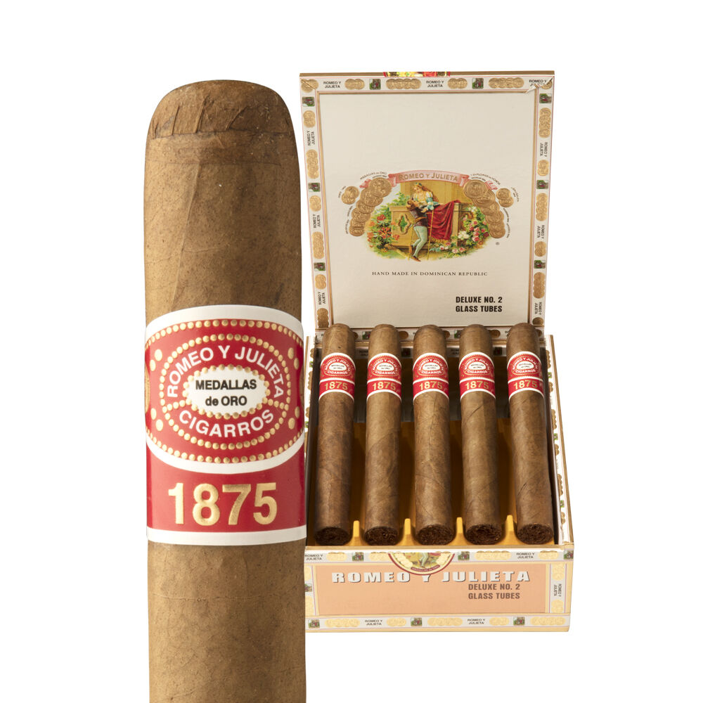 Romeo y Julieta 1875 Deluxe No. 2 Box of 10 Glass Tubes