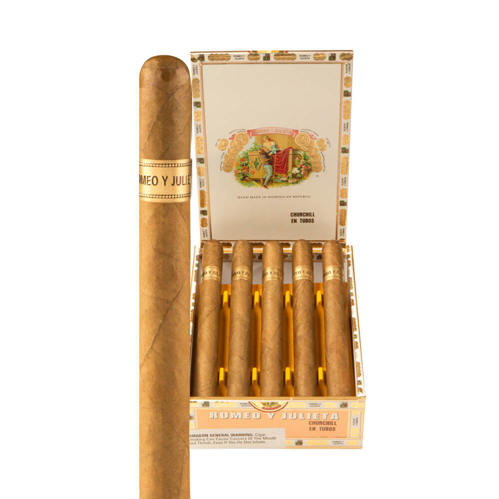 Romeo y Julieta 1875 Churchill Tube Box of 10 Aluminum Tubes