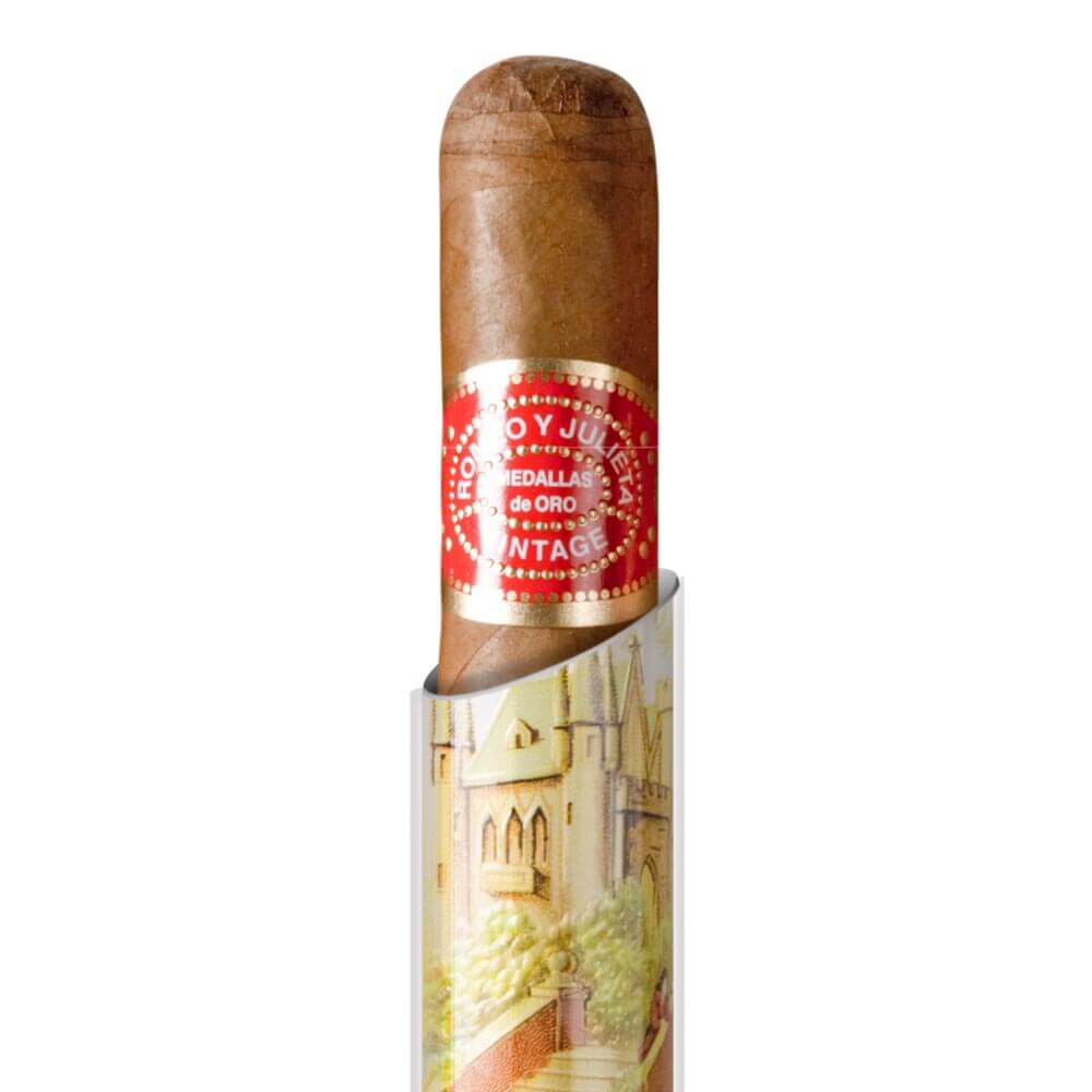 Romeo y Julieta Vintage Corona Glass Tube / 5.5 x 44 Cedar Chest of 12 Glass Tubes
