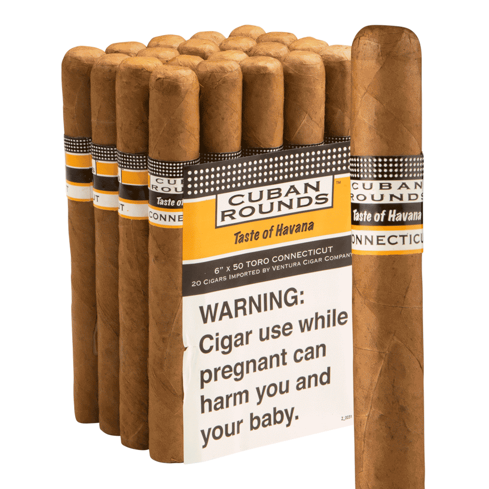 Cuban Rounds Toro Connecticut / 6 x 50 Bundle of 20