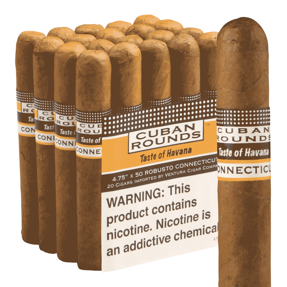 Cuban Rounds Robusto Connecticut / 4.75 x 50 Bundle of 20