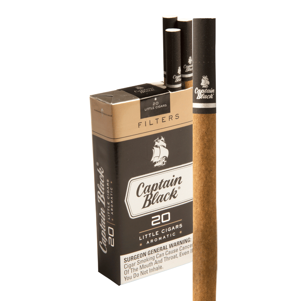Captain Black Little Cigars Filters / 3.75 x 20 10 Packs of 20 (200 total)