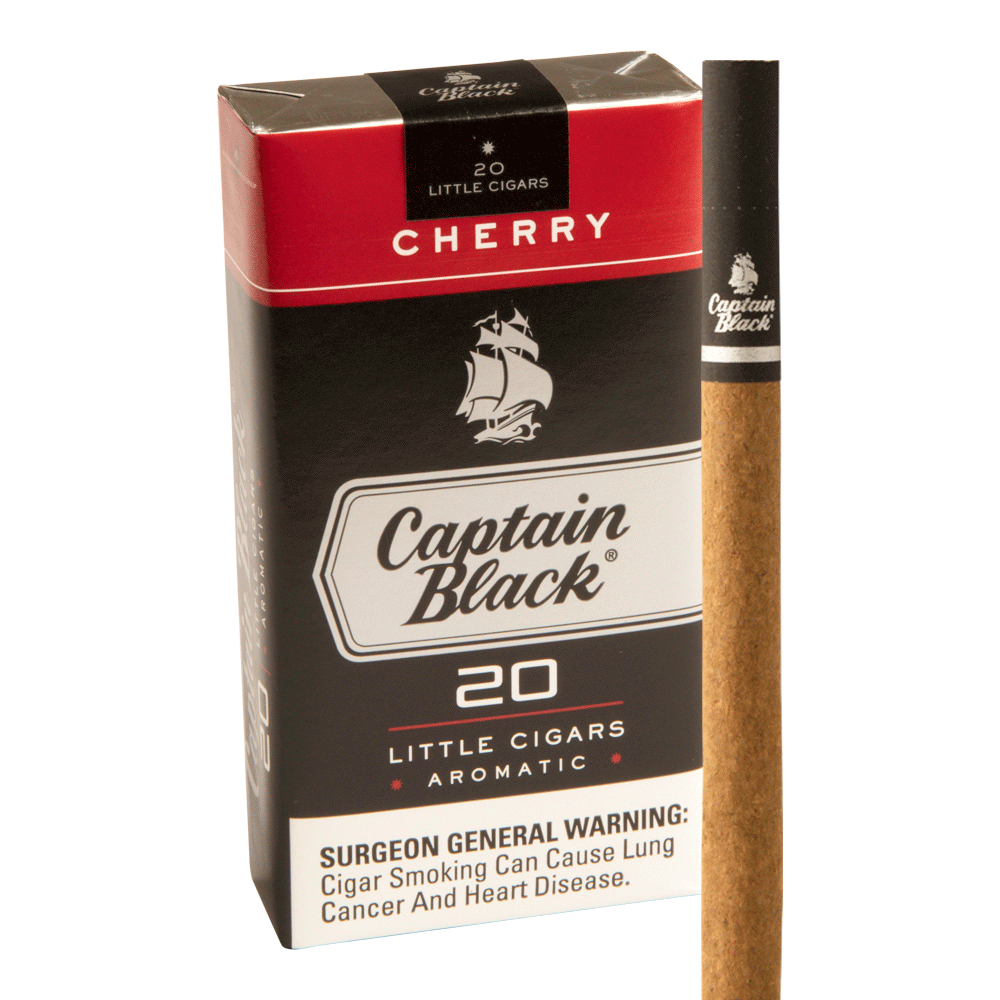 Captain Black Little Cigars Cherry / 3.75 x 20 10 Packs of 20 (200 total)