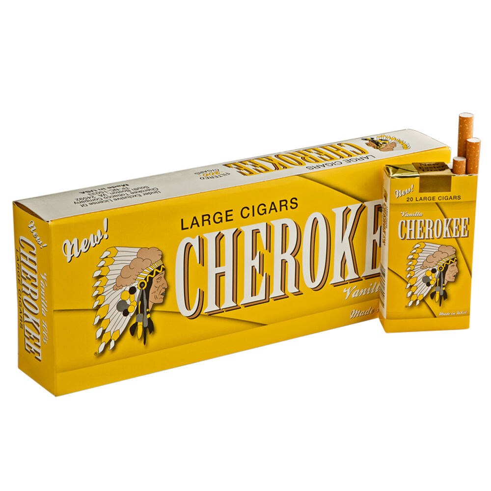 Cherokee Filtered Cigars Vanilla / 3.88 x 20 10 Packs of 20 (200 total)