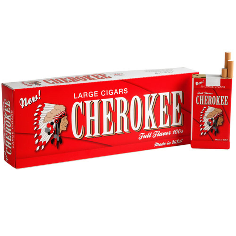 Cherokee Filtered Cigars Full Flavor / 3.88 x 20 10 Packs of 20 (200 total)