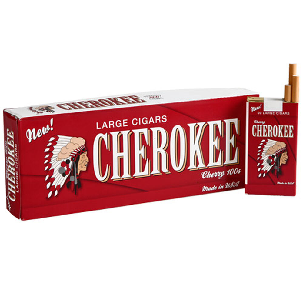 Cherokee Filtered Cigars Cherry / 3.88 x 20 10 Packs of 20 (200 total)