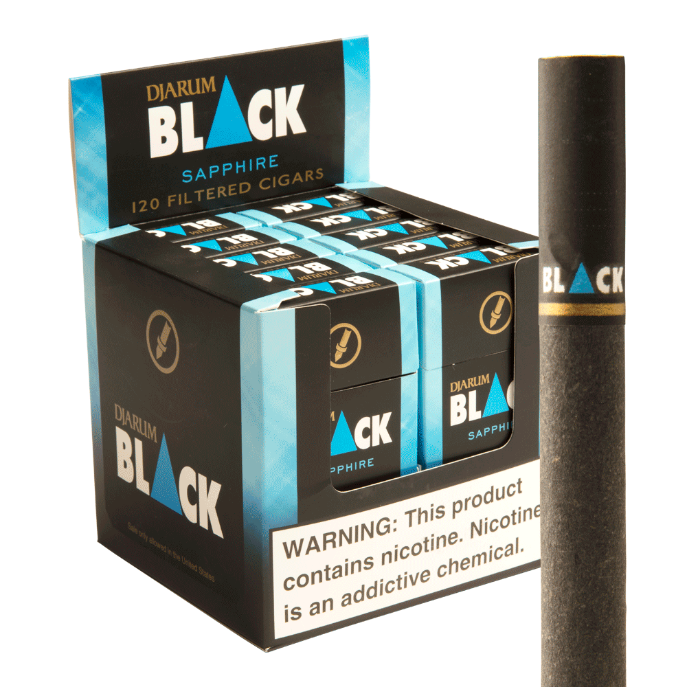 Djarum Filtered Cigars Sapphire Ultra Menthol / 3.5 x 20 10 Packs of 12 (120 total)