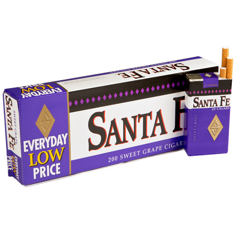 Santa Fe Filtered Cigars Filtered Grape / 3.87 x 20 10 Packs of 20