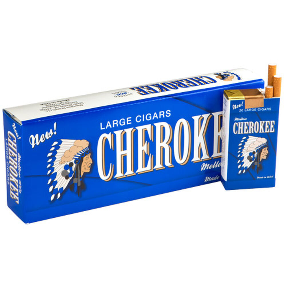 Cherokee Filtered Cigars Mellow / 3.88 x 20 10 Packs of 20 (200 total)