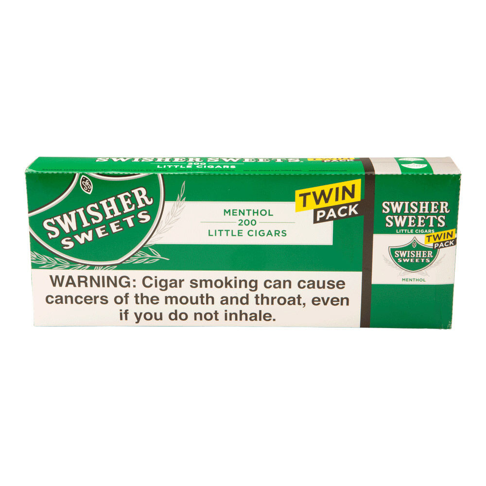 Swisher Sweets Little Cigars Menthol Twin Pack / 3.75 x 24 5 Packs of 40 (200 Total)