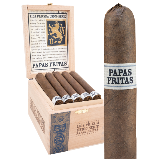 Drew Estate Liga Privada Unico Series Papa Fritas Papas Fritas (Corona) (4.5"x44) Box of 25