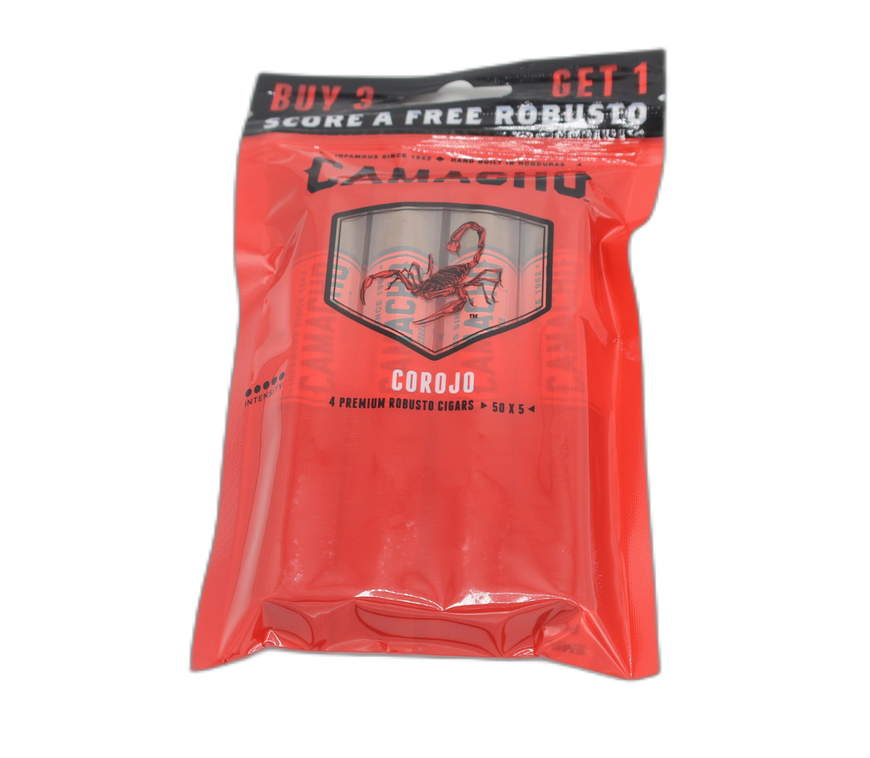 Camacho Robusto Corojo 4 Pack Humibag