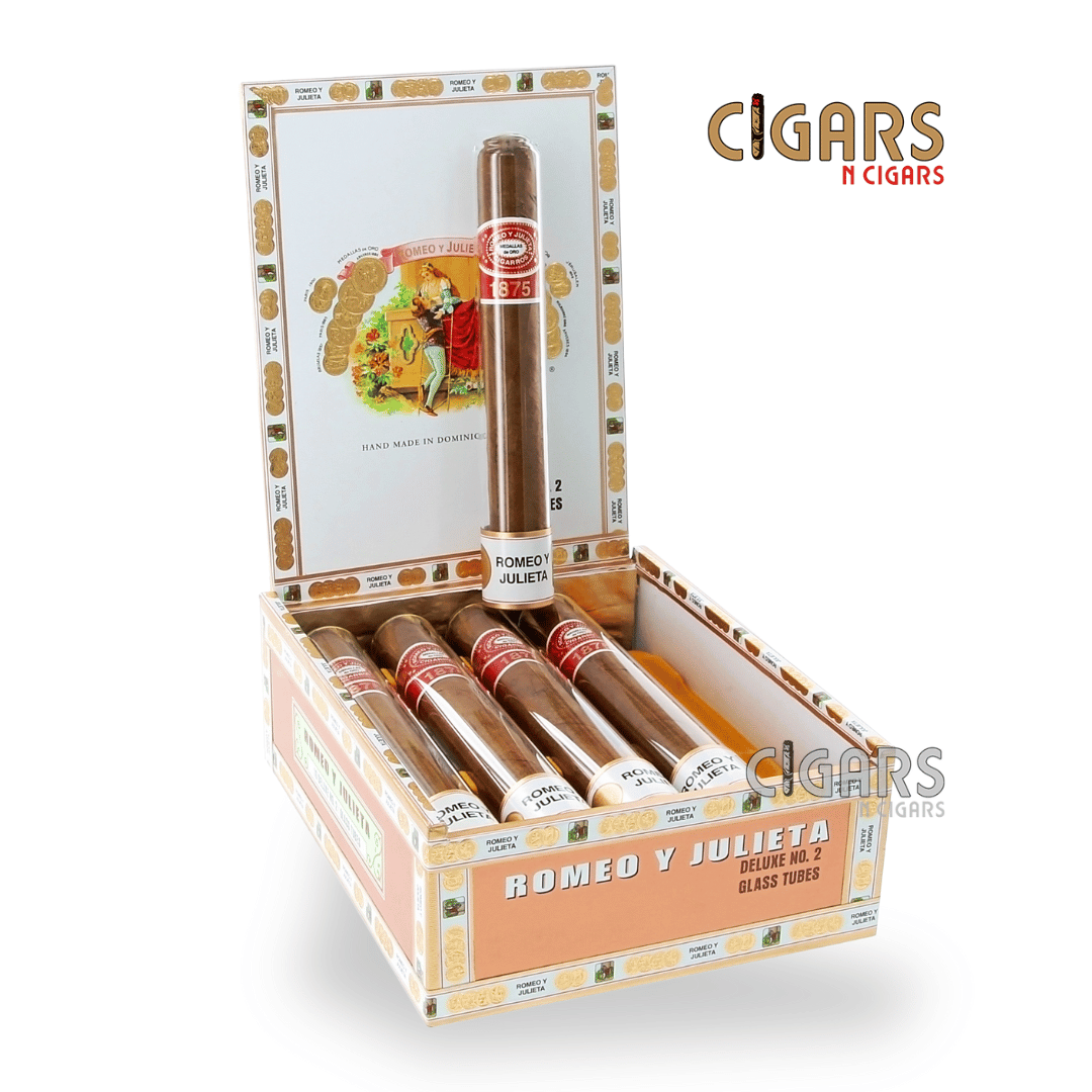Romeo y Julieta 1875 Deluxe #2 Glass Tubes Box of 10