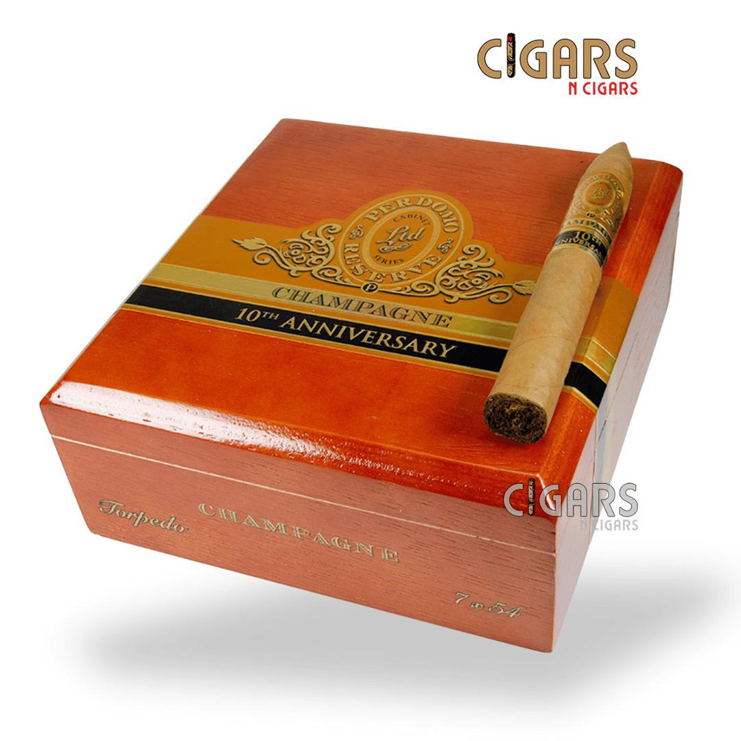 Perdomo Reserve 10th Anniversary Champagne Torpedo Box of 25