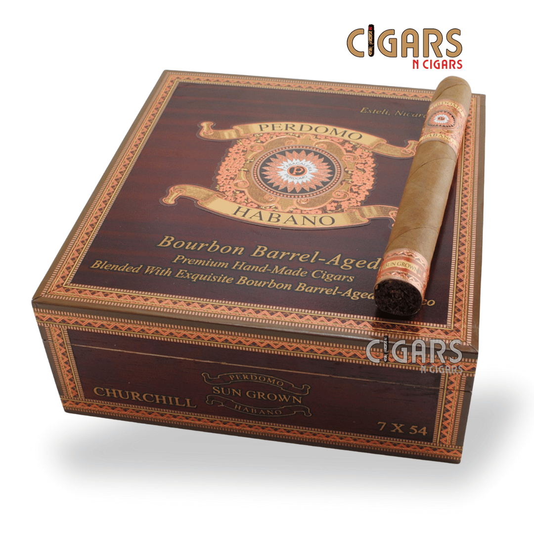 Habano Bourbon Barrel-Aged Sun Grown Churchill Box of 24