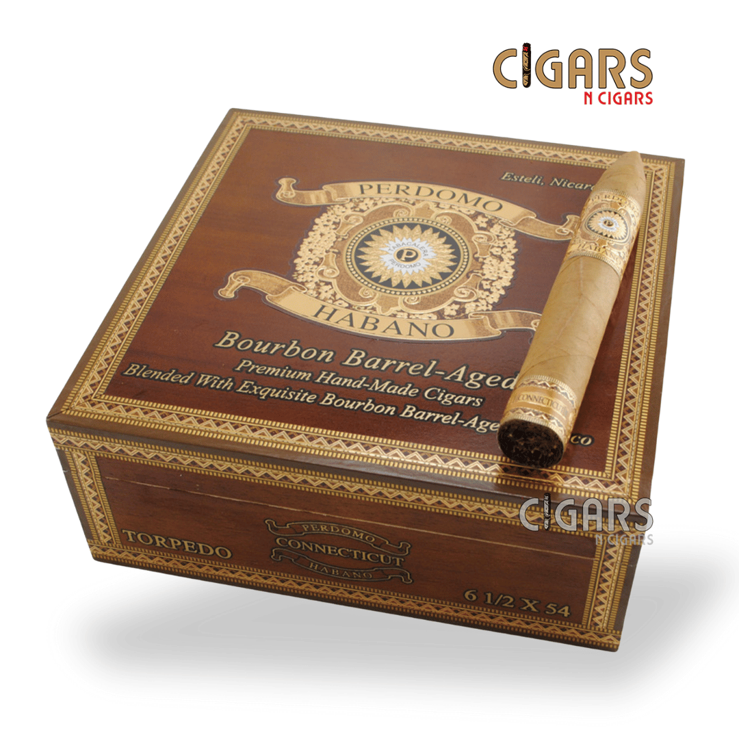 Habano Bourbon Barrel-Aged Connecticut Torpedo Box of 24