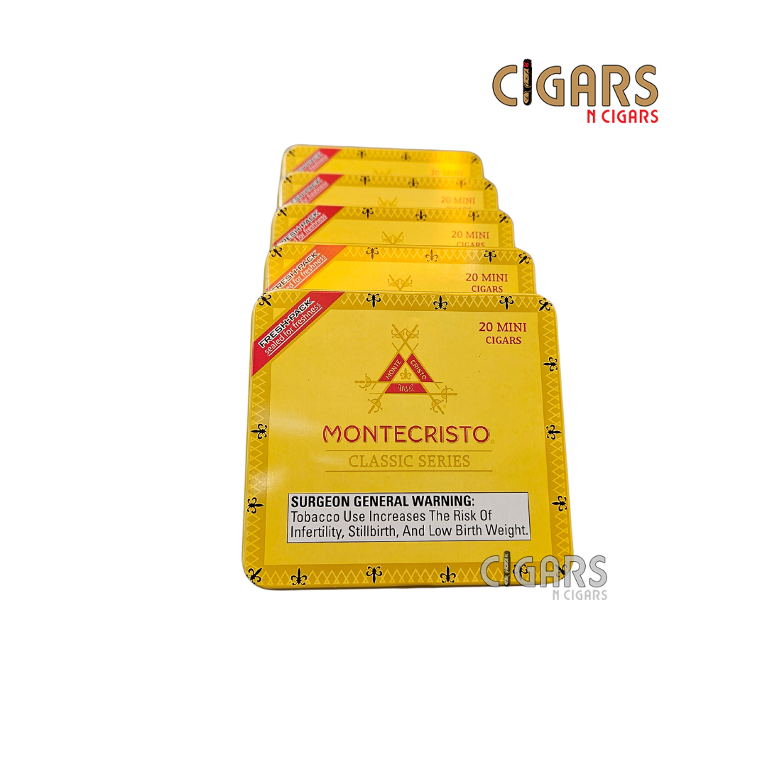 Montecristo Classic Series Mini Cigars Box of 5 Tins