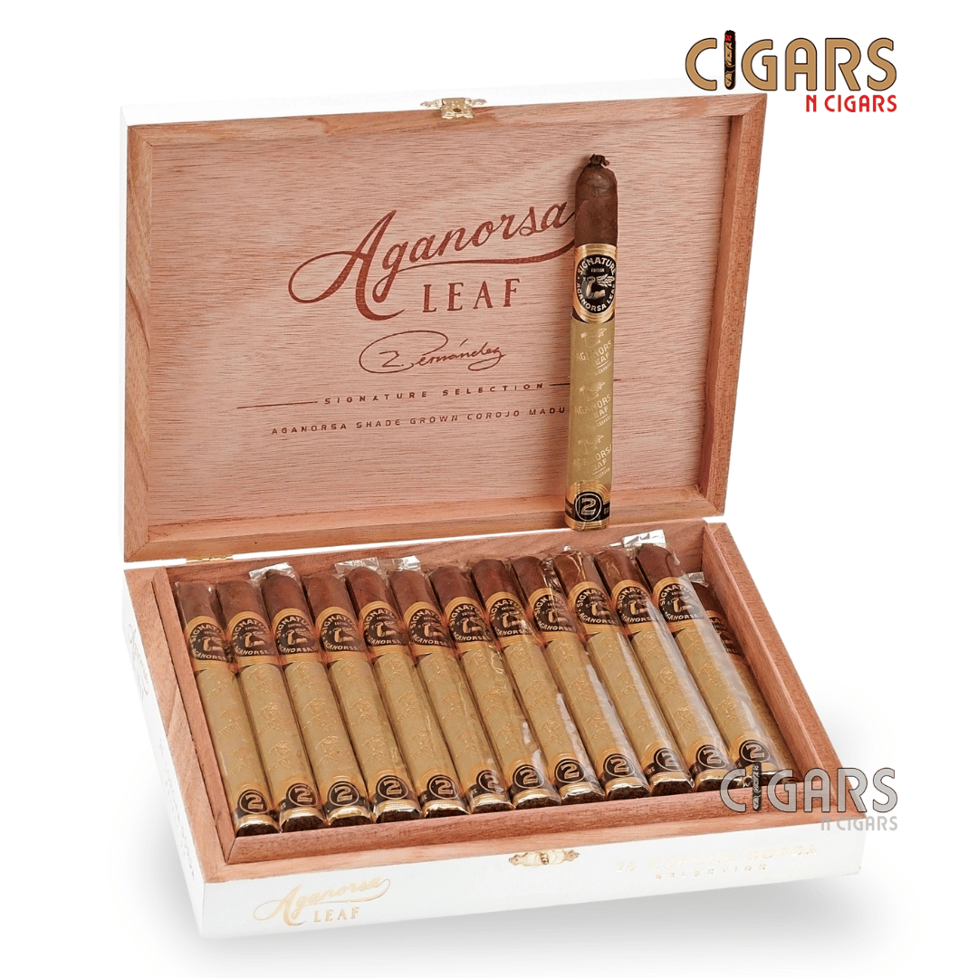 Aganorsa Leaf Signature Selection Maduro Corona Gorda Box of 25