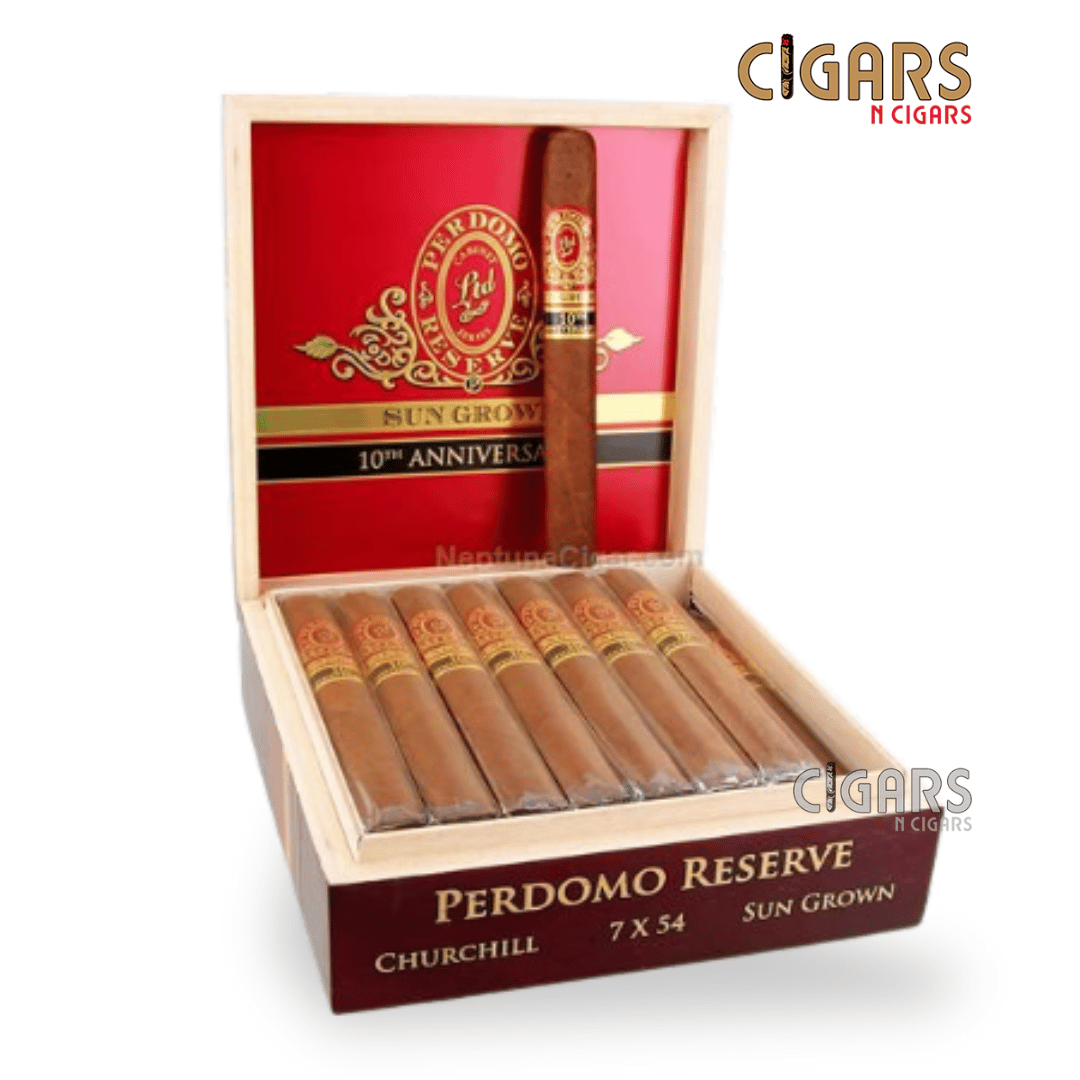 Perdomo Reserve 10th Anniversary Box Pressed Sun Grown Churchill Box of 25