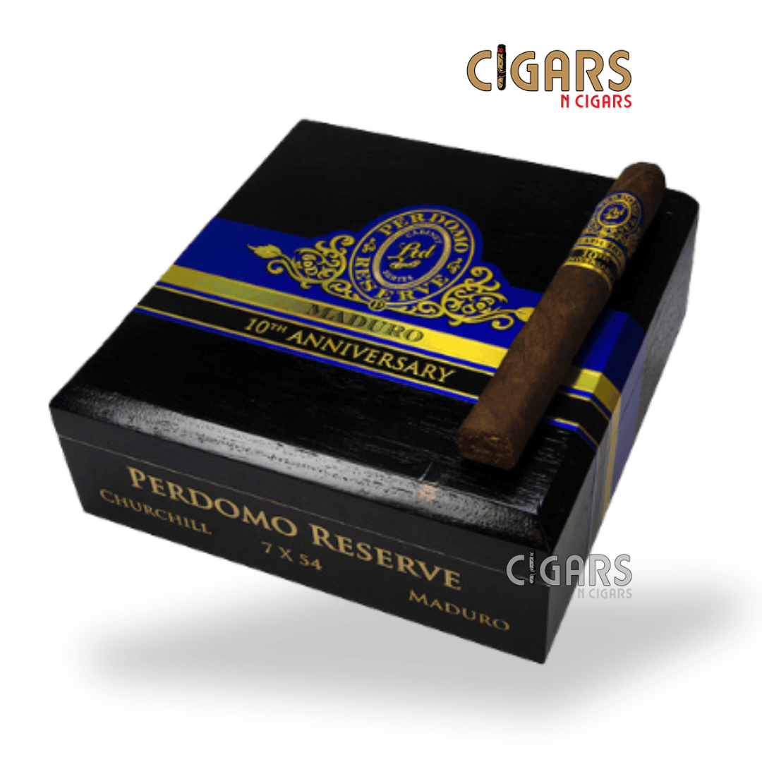 Perdomo Reserve 10th Anniversary Box Pressed Maduro Churchill Box of 25