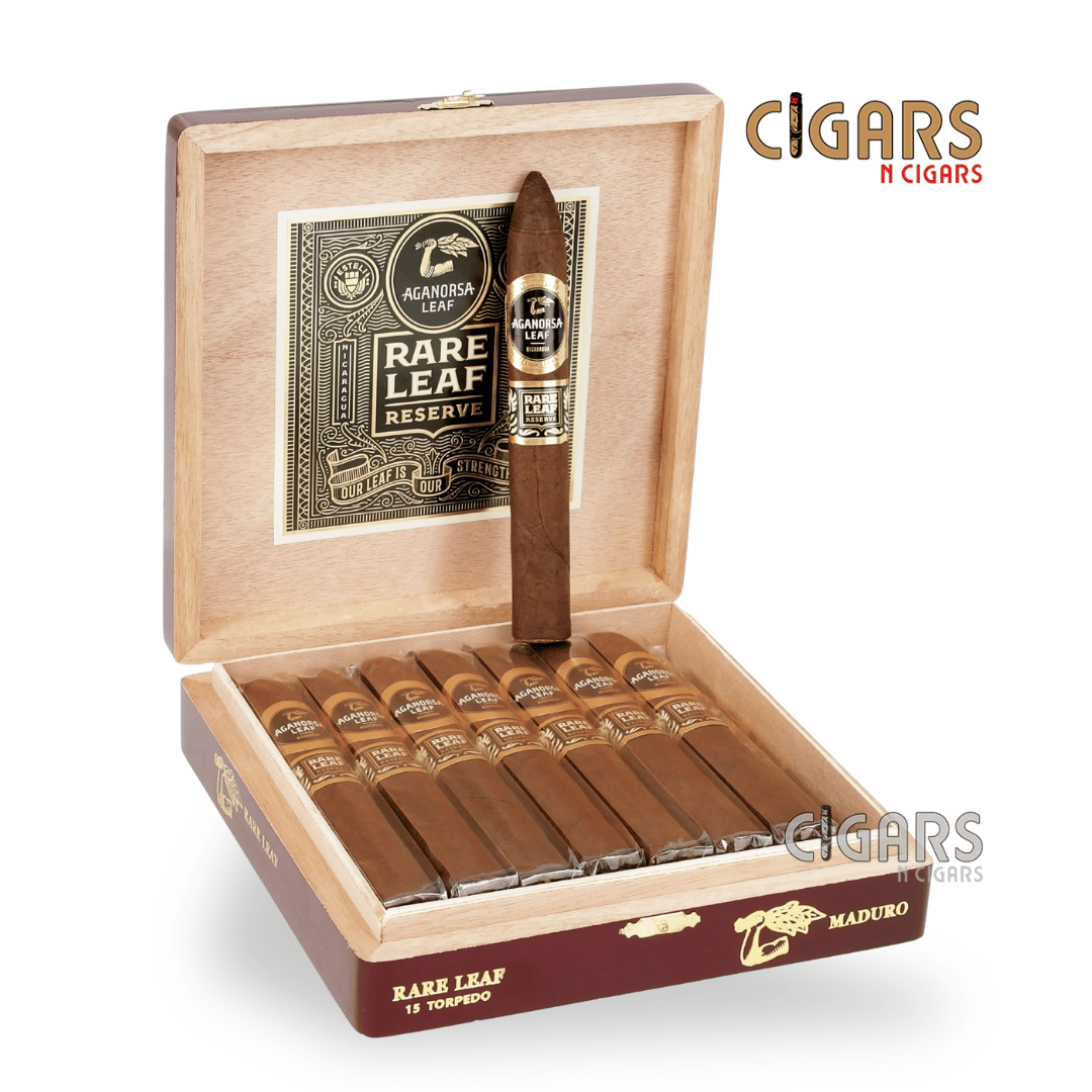 Aganorsa Leaf Rare Leaf Reserve Maduro Torpedo Box of 24