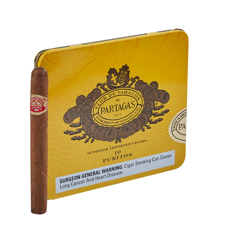 Partagas Puritos Cameroon Tins 80 pack - Miniaturas Cigarillos Pack of 10