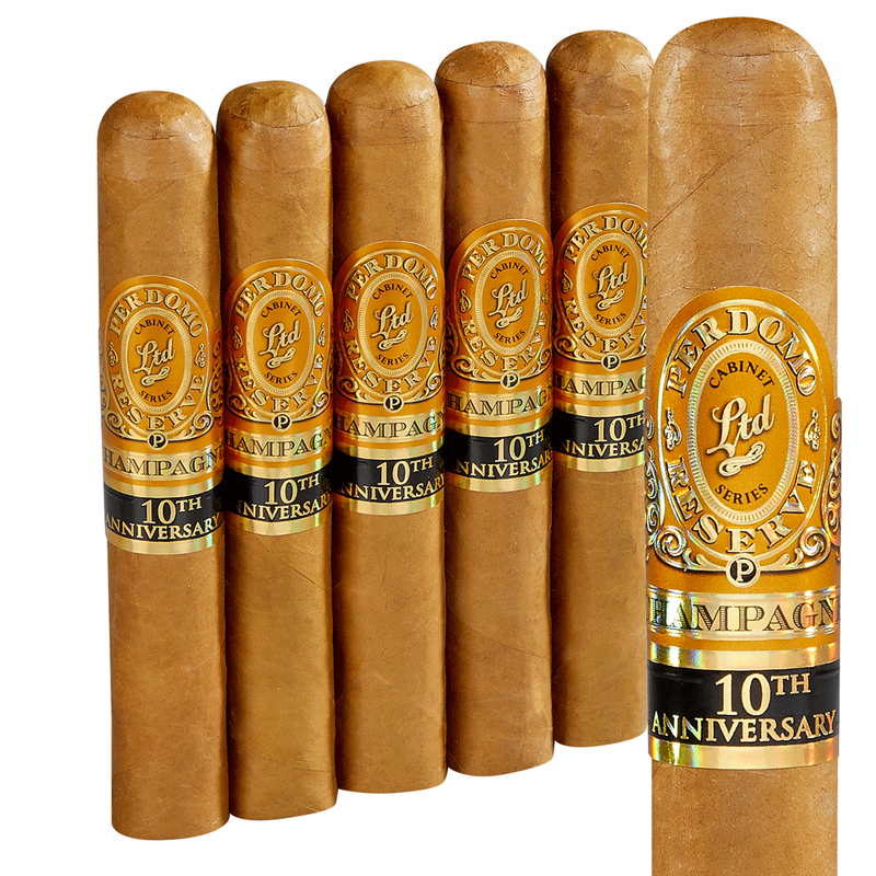 Perdomo Reserve 10th Anniversary Champagne Cigars Robusto Pack of 5