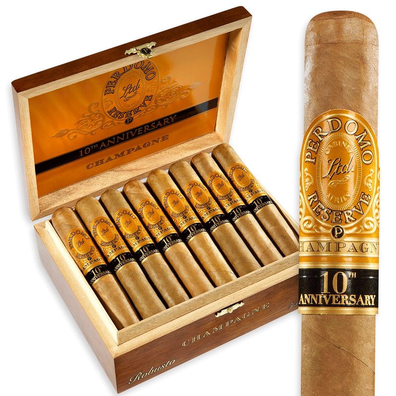 Perdomo Reserve 10th Anniversary Champagne Cigars Robusto Box of 25