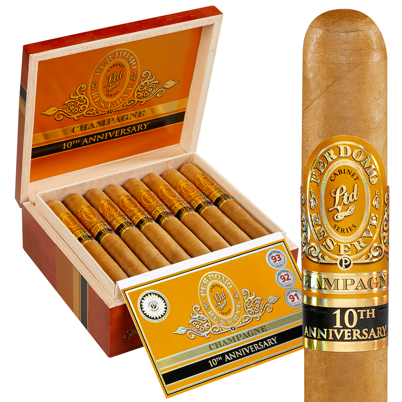 Perdomo Reserve 10th Anniversary Champagne Cigars Corona Extra Box of 25