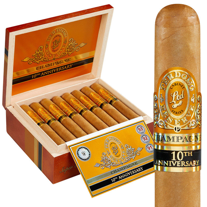 Perdomo Reserve 10th Anniversary Champagne Cigars Gordo Box of 25