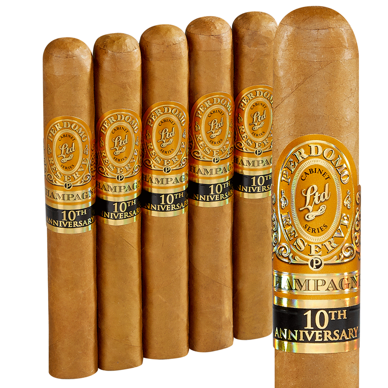 Perdomo Reserve 10th Anniversary Champagne Cigars Toro Pack of 5