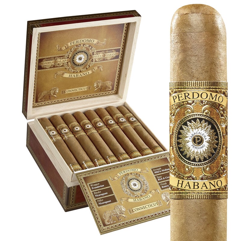 Perdomo Habano Bourbon Barrel Aged Connecticut Box of 24
