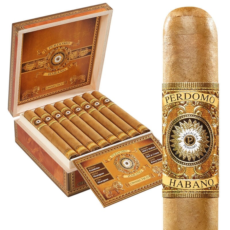 Perdomo Habano Bourbon Barrel Aged Connecticut Box of 24