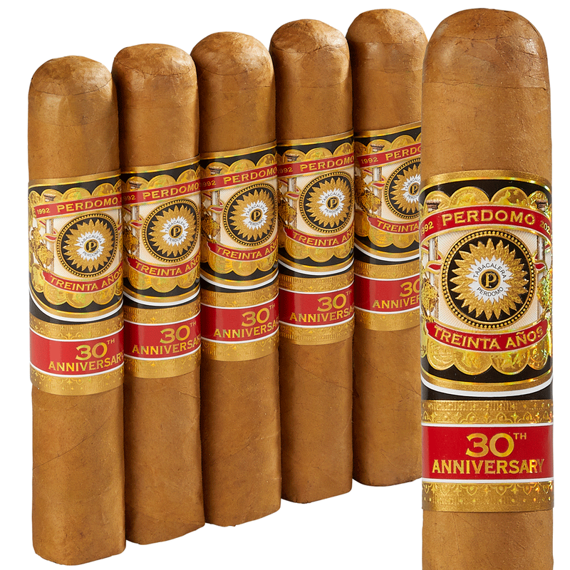 Perdomo 30th Anniversary Box-Pressed Connecticut Robusto Pack of 5
