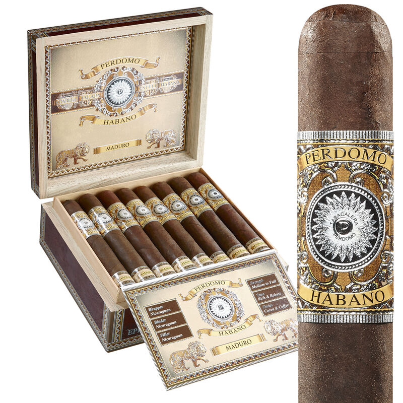 Perdomo Habano Bourbon Barrel Aged Maduro Toro Box of 24
